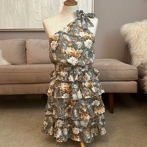 Floral Ruffle Mini Dress